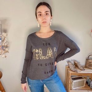 Junk Food Clothing Too Glam to Give a Damn Tee